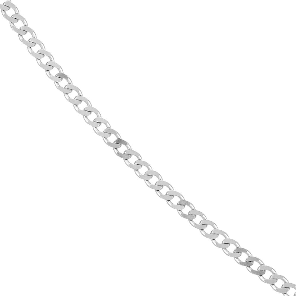 Olas d'Oro - 14K White Gold 18" Open Curb Chain Necklace - 2.9 Grams