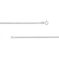 Olas d'Oro - 14K White Gold 18" Open Curb Chain Necklace - 2.9 Grams