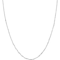 Olas d'Oro - 14K White Gold 18" Singapore Chain Necklace - 1.4mm