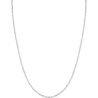 Olas d'Oro - 14K White Gold 18" Singapore Chain with Lobster Lock - 2.65 Grams Weight