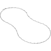 Olas d'Oro - 14K White Gold 18" Singapore Chain with Lobster Lock - 2.65 Grams Weight