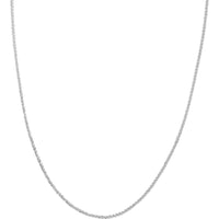 Olas d'Oro - 14K White Gold 18" Square Wheat Chain Necklace with Lobster Lock - 2.25mm Width