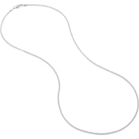 Olas d'Oro - 14K White Gold 18" Square Wheat Chain Necklace with Lobster Lock - 3.51 Grams