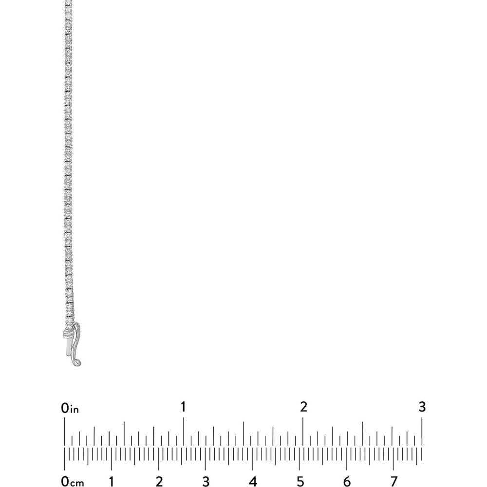 Olas d'Oro - 14K White Gold 18" Tennis Necklace with Round Diamonds - 3.0 Carat Total Diamond Weight