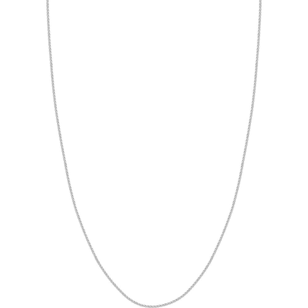 Olas d'Oro - 14K White Gold 18" Wheat Chain Necklace with Lobster Lock - 2.88 Grams Total Weight