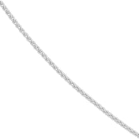 Olas d'Oro - 14K White Gold 18" Wheat Chain Necklace with Lobster Lock - 2.88 Grams Total Weight