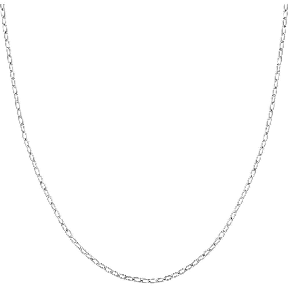 Olas d'Oro - 14K White Gold 2.10mm Forzentina Chain - 24" Necklace