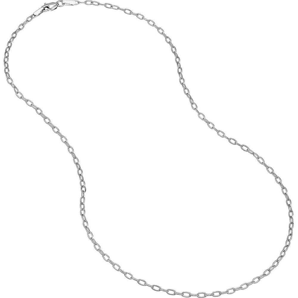 Olas d'Oro - 14K White Gold 2.10mm Forzentina Chain - 24" Necklace