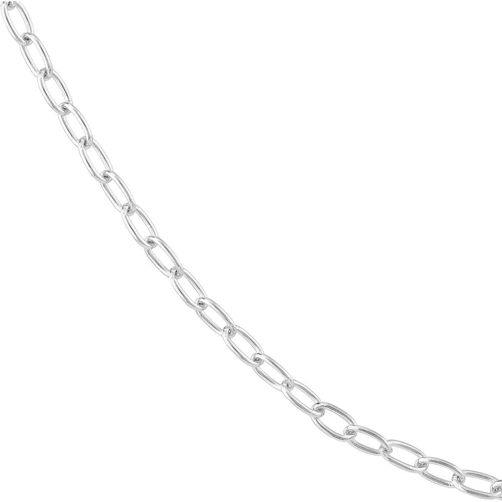 Olas d'Oro - 14K White Gold 2.10mm Forzentina Chain Necklace - 16"