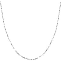 Olas d'Oro - 14K White Gold 2.10mm Forzentina Chain Necklace - 18 inches