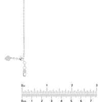 Olas d'Oro - 14K White Gold 2.1mm Diamond-Cut Brill Cable Chain Necklace with Slider Bead - 22" Length