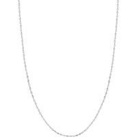 Olas d'Oro - 14K White Gold 2.1mm Dorica Chain Necklace with Lobster Lock - 18" Length