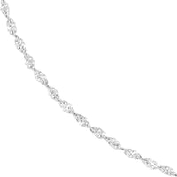 Olas d'Oro - 14K White Gold 2.1mm Dorica Chain Necklace with Lobster Lock - 18" Length