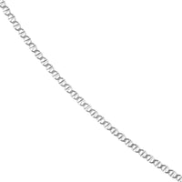 Olas d'Oro - 14K White Gold 2.20mm Flat Mariner Necklace with Pear-Shaped Lobster Clasp - 20" Length