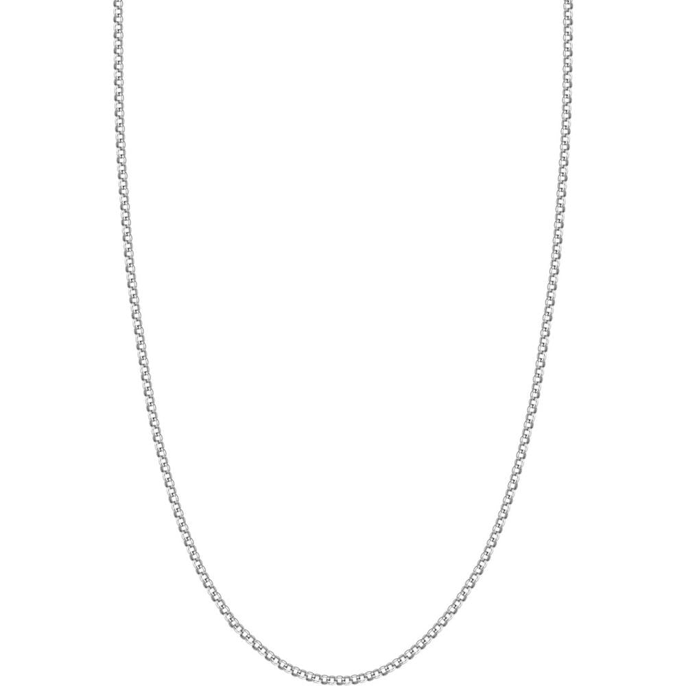 Olas d'Oro - 14K White Gold 2.50mm Hollow Rolo Chain Bracelet - 7.25" Length