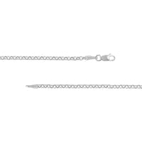 Olas d'Oro - 14K White Gold 2.50mm Hollow Rolo Chain Bracelet - 7.25" Length