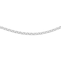 Olas d'Oro - 14K White Gold 2.50mm Hollow Rolo Chain Necklace - 20"