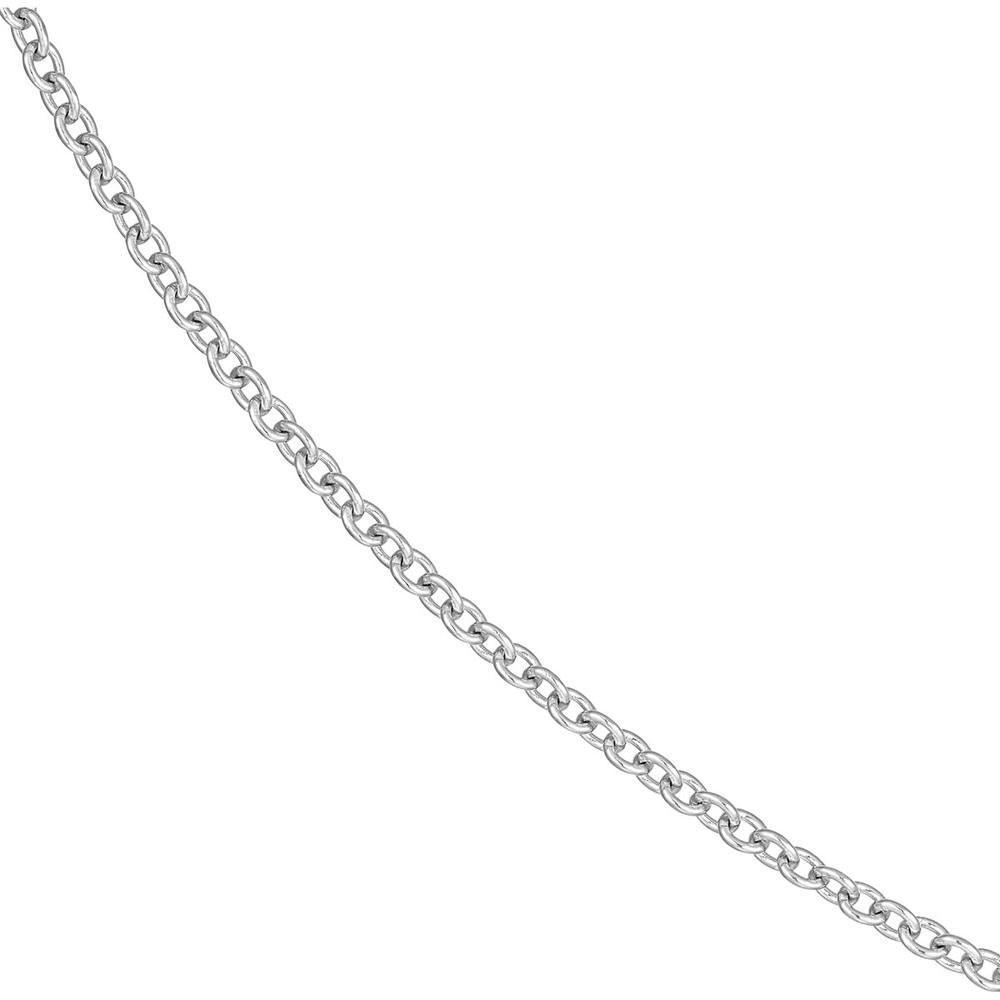 Olas d'Oro - 14K White Gold 2.50mm Open Cable Chain Necklace - 18 Inches