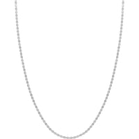 Olas d'Oro - 14K White Gold 2.70mm Valentino Chain Bracelet - 7.50" Length