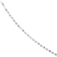 Olas d'Oro - 14K White Gold 2.70mm Valentino Flat Disc Chain - 20" Necklace