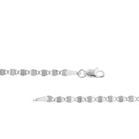 Olas d'Oro - 14K White Gold 2.70mm Valentino Flat Disc Chain - 20" Necklace