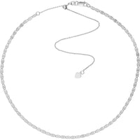 Olas d'Oro - 14K White Gold 2.7mm Valentino Chain Adjustable Choker Necklace with Lobster Clasp