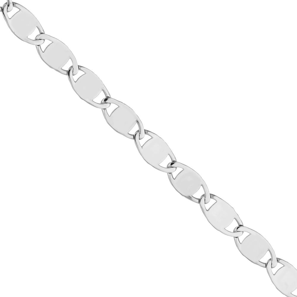 Olas d'Oro - 14K White Gold 2.7mm Valentino Chain Adjustable Choker Necklace with Lobster Clasp