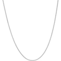 Olas d'Oro - 14K White Gold 20" Cable Link Necklace with Spring Ring Clasp 0.9mm Width