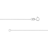 Olas d'Oro - 14K White Gold 20" Cable Link Necklace with Spring Ring Clasp 0.9mm Width