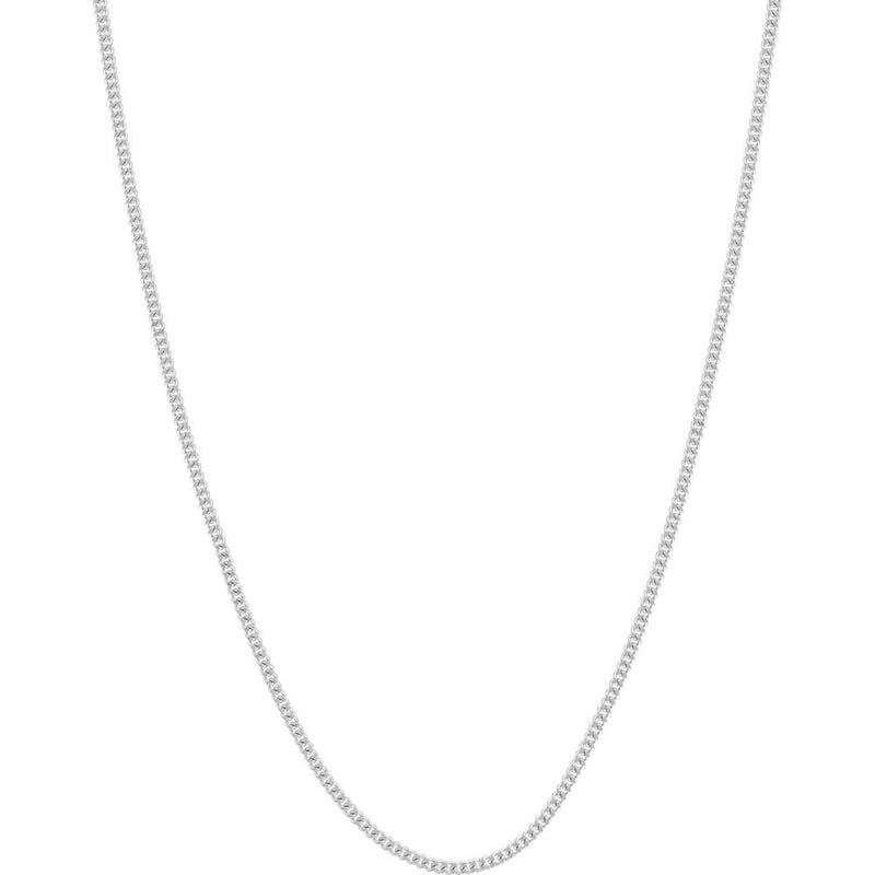 Olas d'Oro - 14K White Gold 20" Curb Chain Necklace with Lobster Clasp 1.04mm Width