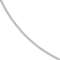 Olas d'Oro - 14K White Gold 20" Curb Chain Necklace with Lobster Clasp 1.04mm Width