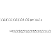 Olas d'Oro - 14K White Gold 20'' Curb Chain Necklace with Lobster Lock - 13.2g