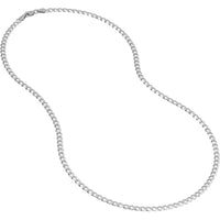 Olas d'Oro - 14K White Gold 20" Curb Chain Necklace with Lobster Lock - 7.23 Grams Average Weight