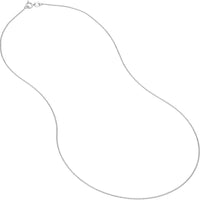 Olas d'Oro - 14K White Gold 20" Diamond-Cut Bead Chain Necklace with Spring Ring Clasp - 0.78mm Width