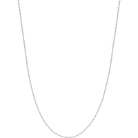 Olas d'Oro - 14K White Gold 20" Diamond-Cut Cable Chain Necklace - 2.95 Grams Average Weight