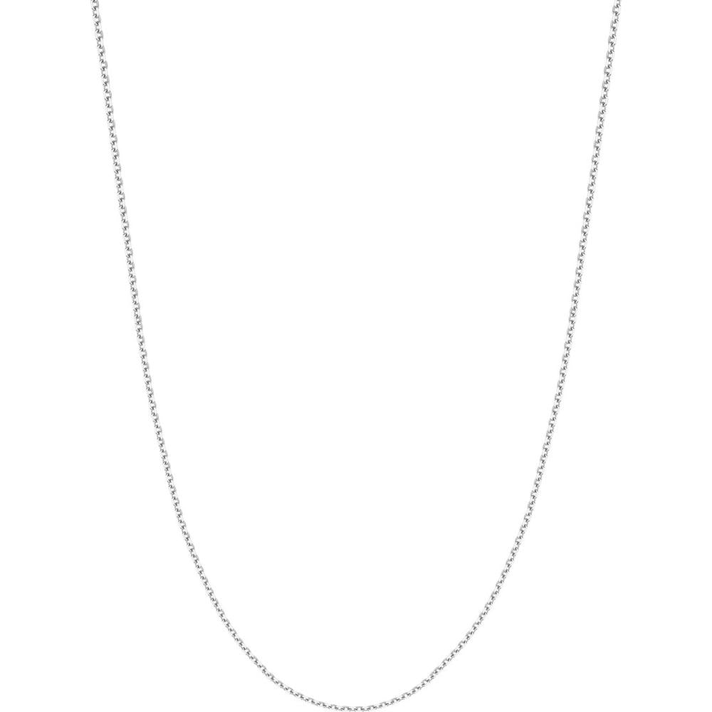 Olas d'Oro - 14K White Gold 20" Diamond-Cut Cable Chain Necklace - 2.95 Grams Average Weight