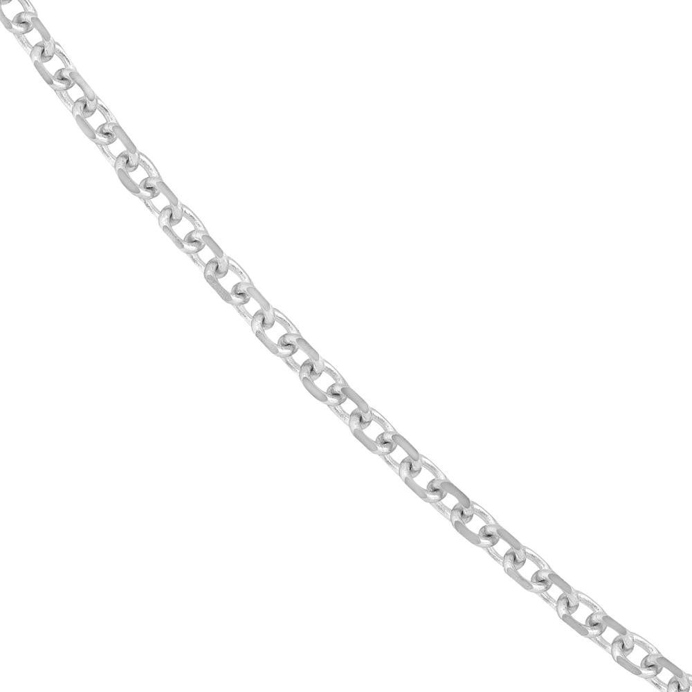 Olas d'Oro - 14K White Gold 20" Diamond-Cut Cable Chain Necklace - 6.02 Grams