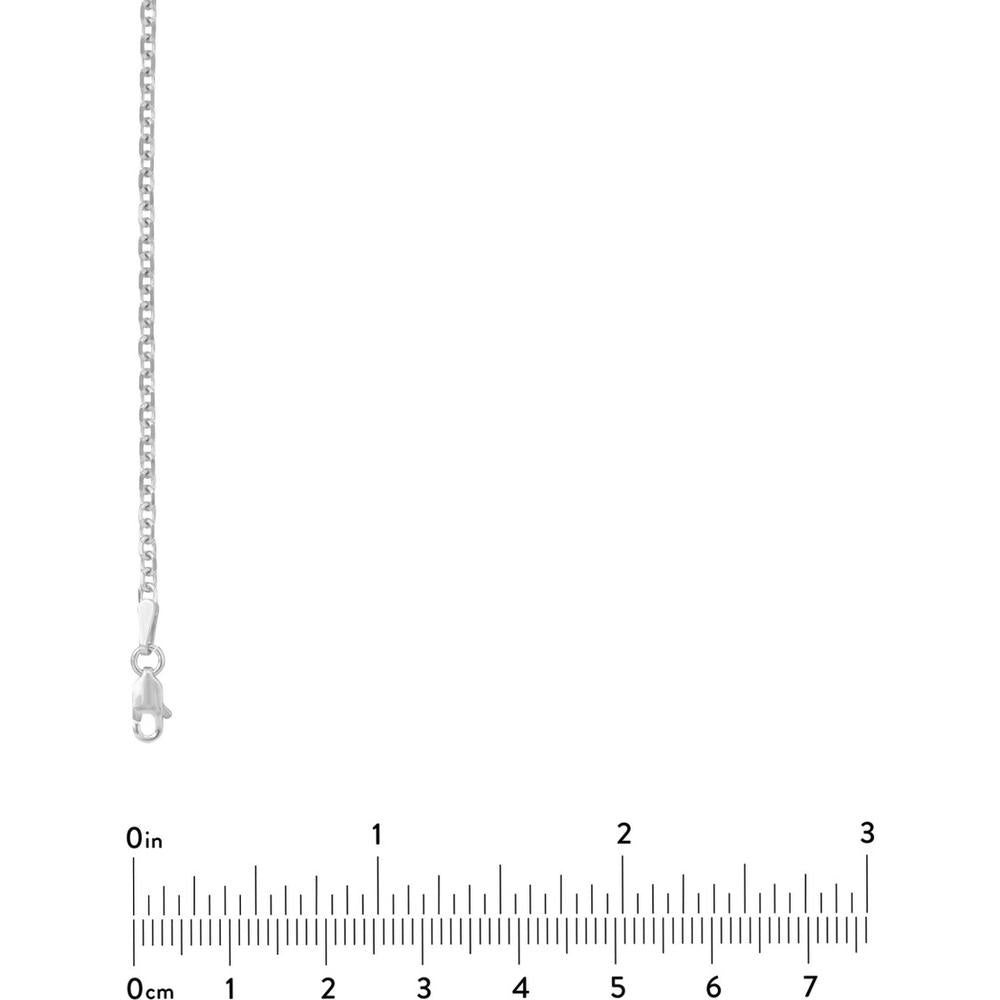 Olas d'Oro - 14K White Gold 20" Diamond-Cut Cable Chain Necklace - 6.02 Grams