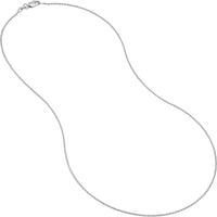 Olas d'Oro - 14K White Gold 20" Diamond-Cut Wheat Chain with Lobster Lock - 2.75 Grams