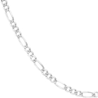 Olas d'Oro - 14K White Gold 20" Figaro Chain Necklace with Lobster Lock - 11.79 Grams Total Weight