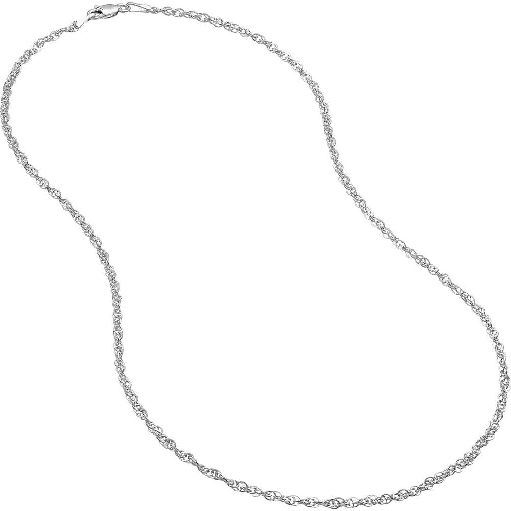 Olas d'Oro - 14K White Gold 20" Designer Rope Chain Necklace - 1.8mm Thickness, 1.83 Grams Weight