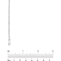 Olas d'Oro - 14K White Gold 20" Designer Rope Chain Necklace - 1.8mm Thickness, 1.83 Grams Weight