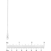 Olas d'Oro - 14K White Gold 20" Diamond-Cut Square Wheat Chain Necklace with Lobster Lock - 2.87 Grams Average Weight