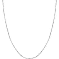 Olas d'Oro - 14K White Gold 20" Open Curb Chain Necklace - 1.95mm Thickness