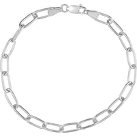 Olas d'Oro - 14K White Gold 20" Paper Clip Chain Necklace with Lobster Lock - 19.97 Grams