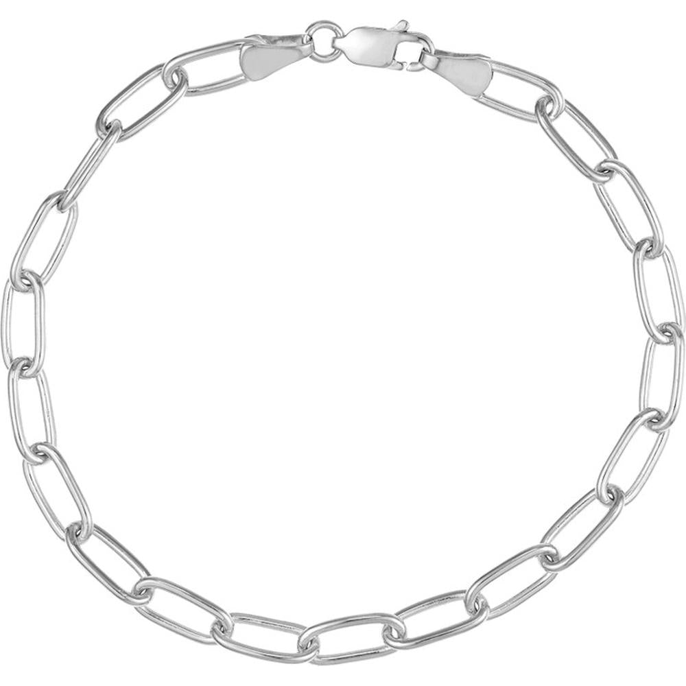 Olas d'Oro - 14K White Gold 20" Paper Clip Chain Necklace with Lobster Lock - 19.97 Grams