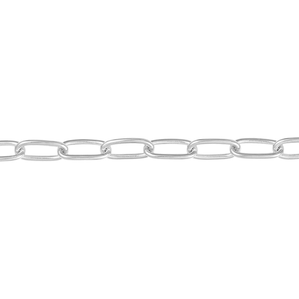 Olas d'Oro - 14K White Gold 20" Paper Clip Chain Necklace with Lobster Lock - 19.97 Grams