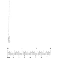 Olas d'Oro - 14K White Gold 20" Paper Clip Chain Necklace with Pear Shape Lobster Lock 1.79 Grams Weight