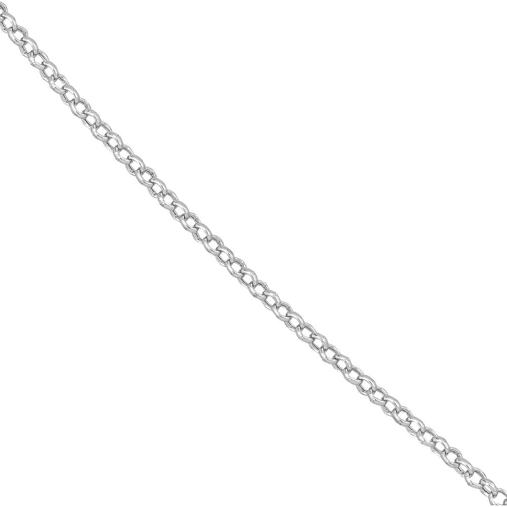 Olas d'Oro - 14K White Gold 20" Rolo Chain with Lobster Clasp - 1.51 Grams