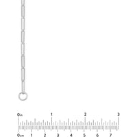 Olas d'Oro - 14K White Gold 20" Split Hollow Paper Clip Necklace with Oversized Jump Rings - 5.27 Grams Weight